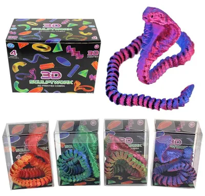 Obrázok produktu pre 24 Stück 3D Druck Schlange - ca. 25 cm