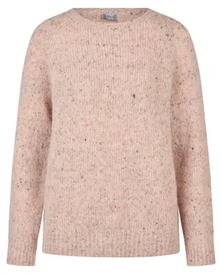 Produktbild von Rabe Damen Pullover Rosa Größe 36 aus weichem Wolle-Alpaka-Mix mit Effektgarn