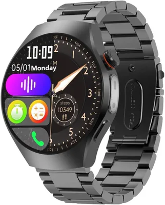 Produktbild von Smartwatch für Männer und Frauen mit EKG Herzfrequenz Blutdruck Kalorien HRV Schlafmonitor Aktivitätsstracker mit Amoled Bluetooth-Anrufen