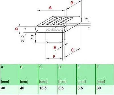 Produktbild von 10x Kappen Bett Lattenrost Endkappen Halter Bettkappen Gummi Reparatur DIY Neu(104_38x40x8,5 mm)