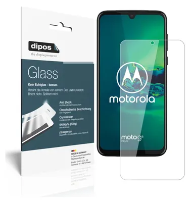 Produktbild von 2x Schutzfolie für Motorola Moto G8 Plus - Anti-Shock 9H Folie dipos Glass Kunststoffglas
