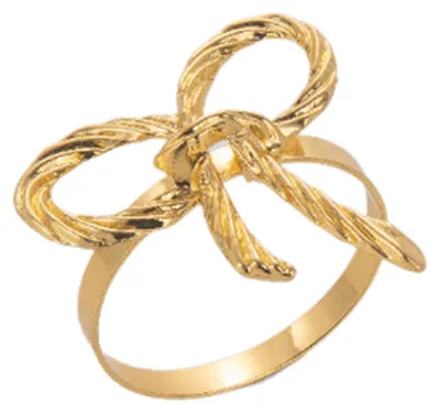 Produktbild von Serviettenringe mit Schleifenverzierung, Serviettenhalter aus Zinklegierung, Tischdekoration für Hochzeiten und Feiern