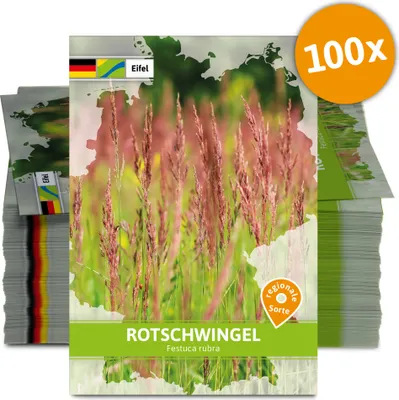 Produktbild von Rotschwingel (Regionale Sorte Eifel) (100 Tütchen) | Saatgut für Werbezwecke von FLORTUS