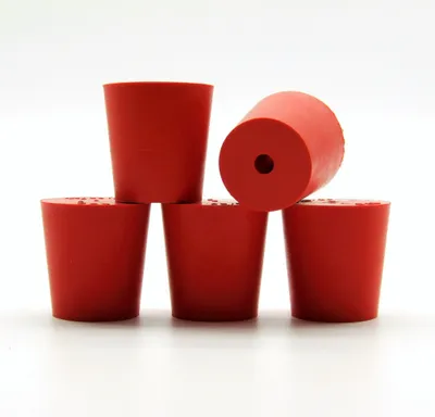 Produktbild von Gummistopfen 27/21mm + 1 Loch x 5 Stk, Konischer Gummistopfen | Gummi Korken