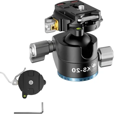 Productafbeelding van Statief Balhoofd - Kogelkop Statief - Stabiliseren Camera - Lage Zwaartekracht - 33mm Bal - Zwart