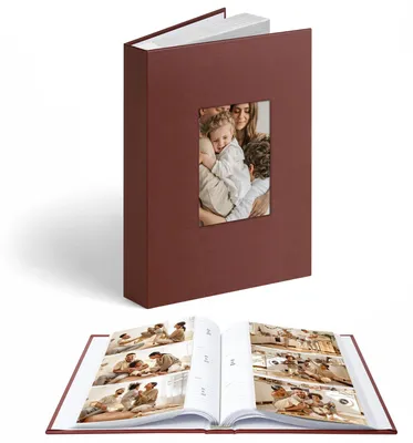 Obrázek produktu pro Fotoalbum pro 300 fotografií s okénkem a potažené umělou kůží