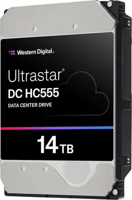 Produktbild von WESTERN DIGITAL Ultrastar DC HC555 8,89cm 3,5Zoll 26.1 14TB 512 7200RPM SAS ULTRA 512E SE P3 DC (0B47743)