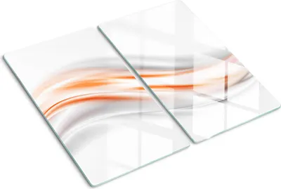 Imagen del producto de Cubierta para placa de cocina – Cubierta para placa de inducción – Placa de vidrio protectora – 2x30x52 cm – Placas de vidrio protectoras para cocina – Vidrio templado – Diseño abstracto de ondas