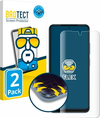 Produktbild von 2x BROTECT Fullscreen Schutzfolie für Xiaomi Redmi Note 11 Displayschutz Folie Fullcover Klar Transparent