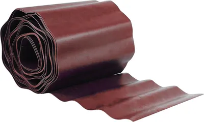 Produktbild von GARDENIX WaveBorder Rasenkanten aus Kunststoff, Länge 9 m, Höhe 10–25 cm – Braun / 10 cm