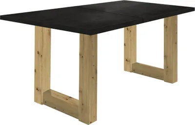 Produktbild von Esstisch ausziehbar Eila 1 160 x 90 x 75 Esszimmertisch Asteiche/Schwarzstahl 13328-160