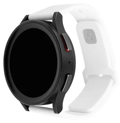 Zdjęcie produktu dla Bransoletka do smartwatcha, stały silikonowy pasek 20 mm, biały
