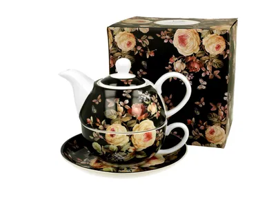 Produktbild von DUO FLORAL Tasse mit Teekanne WARDA New Bone China Porzellan