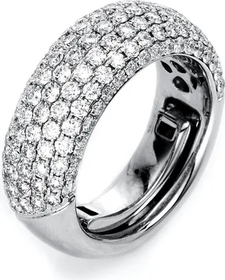 Produktbild von Pavé Ring aus 750 Gold Weißgold 133 Brillanten 2,02ct TW-SI B:7,9mm Innenumfang 54mm  Ø17.2mm