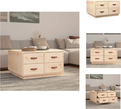 Produktbild von vidaXL Couchtisch 80x80x45 cm Massivholz Kiefer -  Couchtische
