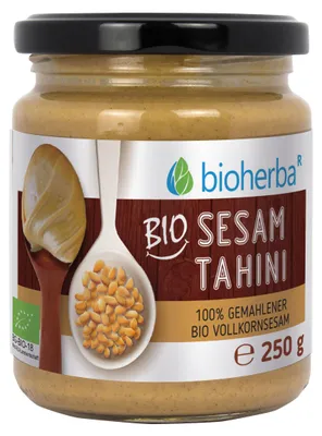 Obrázek produktu pro 100%sezamové tahini z mletéhocelozrnného sezamu – 250 g – Bioherba