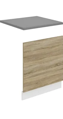 Produktbild von Belini Frontblende für Geschirrspüler PO. Frontblende Geschirrspüler 60 cm Breite. Frontplatte für Spülmaschine ohne Griff, Sonoma-Eiche