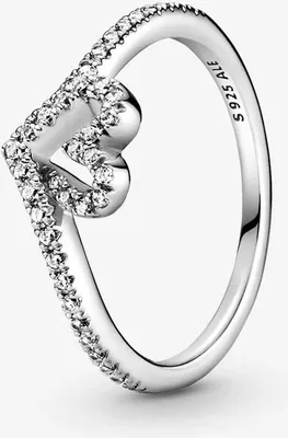 Immagine prodotto di Pandora Anello cuore scintillante Wishbone 199302C01 Anello da donna, misura anello:52