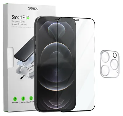 Zdjęcie produktu dla 1-pak iPhone 12 Pro Szkło ochronne na ekran & 1-pak ochrona obiektywu - Szkło hartowane | [Automatyczna instalacja] - Bez bąbelków