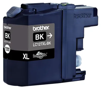 Produktbild von Brother LC127XLBK, Extrahohe (Super-) Ausbeute, Schwarz, Tinte auf Pigmentbasis, 1 Stück(e), 1200 Seiten, Einzelpackung