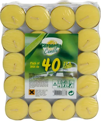 Produktbild von Vilde Anti-Mücken-Kerzen | Citronella-Kerzen Teelichter 40 Stück