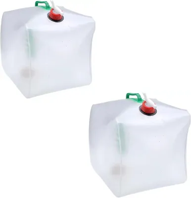 Obrázok produktu pre Kanister na vodu 20 l, 2 ks, s kohútikom a rukoväťou, pre kempovanie