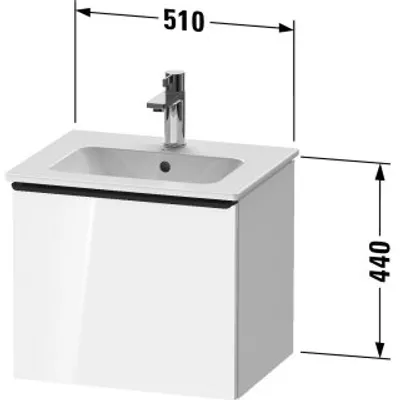 Produktbild von Duravit DE4260004550000 DN WTU WH 510x402x440 Az 1 Ei