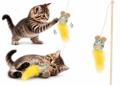 Produktbild von Flamingo Katzenspielzeug - Grali Katzenangel Grün - Grün - Sortiment - 53 cm
