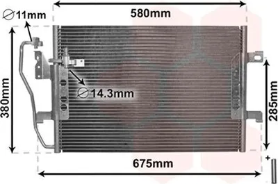 Immagine prodotto di VAN WEZEL 30005289 Condensatore climatizzatore Condensatore climatizzatore