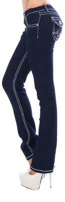 Imagen del producto de Pantalón vaquero ajustado para mujer, marca RJ Jeans, con bolsillo con solapa y costuras reforzadas (para el mercado alemán, neerlandés, sueco y polaco)