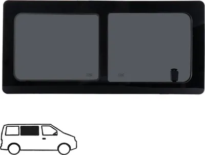 Produktbild von Schiebefenster rechts Glasfenster für VW T4 Echtglas 113 x 53 cm Bj. 90-04