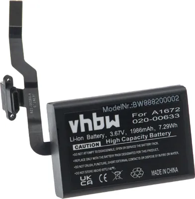 Produktbild von vhbw Akku kompatibel mit Apple Magic Mouse A1672, 2, A1657 kabellose Maus (1986 mAh, 3,67 V, Li-Ion)