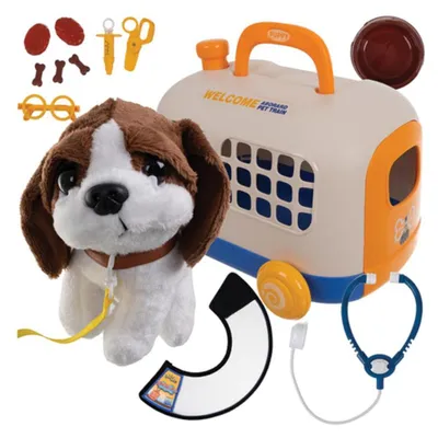 Produktbild von ISO 26551 Kleines Tierarzt-Set mit Plüschhund und Zubehör