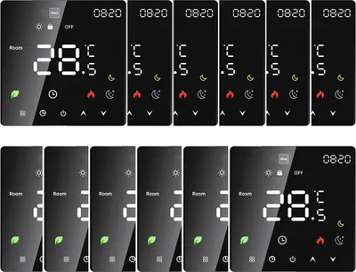 Produktbild von 12X Smart Thermostat 3A Digital Raumthermostat Wasserheizungsgeräte Fußbodenheizung, Touchscreen, programmierbare Temperaturregelung, 2 Modus
