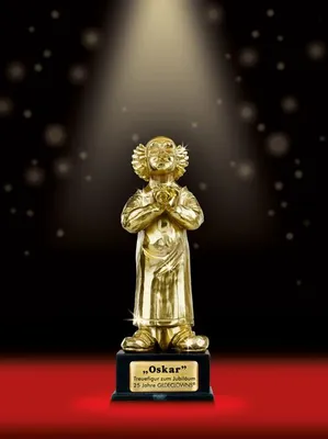 Imagen del producto de Gilde Clown, "Oskar", resina sintética, color dorado, unidad de venta: 1, altura: 17,5 cm. Código: 10200 4009079102000
