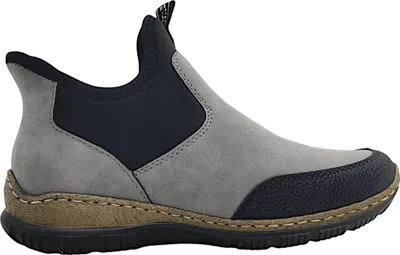 Imagen del producto de Botas de mujer Rieker, estilo botín, color gris, para uso diario