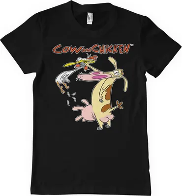 Produktbild von Cow and Chicken T-Shirt - X-Large - Black