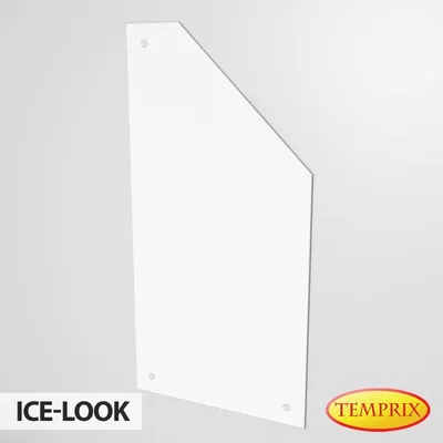 Produktbild von Wärmeschutz aus Glas | Hitzeschutz Ice Look Halmstad Rechts 1000 x 500 x 6 mm | Wandhitzeschutz Funkenschutz Glas Möbelschutz Wandschutz