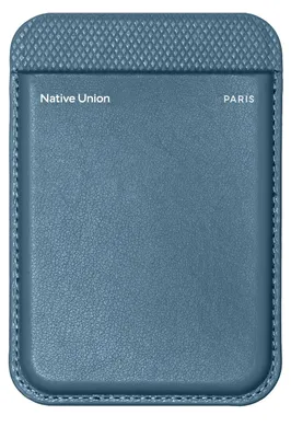 Image de Native Union, Porte-cartes magnétique Compatible MagSafe (Re)Classic, Bleu