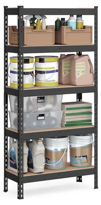 Produktbild von Robustes Lagerregal – 5 Böden – 875 kg – Stahl und MDF – 30 x 75 x 150 cm