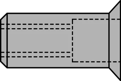 Productafbeelding van Gesipa blindnietmoer Al M10x12x21, zeskantige kop, verzonken, geschikt voor KS 4,0-6,5mm (verpakking met 100 stuks) (1455355)
