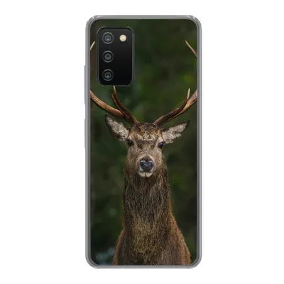 Produktbild von MuchoWow® Handyhülle Schutzhülle Hülle für Samsung Galaxy A03s Hirsch - Geweih - Natur Silikon Softcase Handy Hülle - Schutz