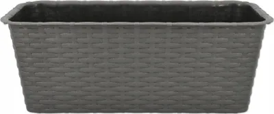 Zdjęcie produktu dla Skrzynka Balkonowa Doniczka 40Cm Grafit Rattan