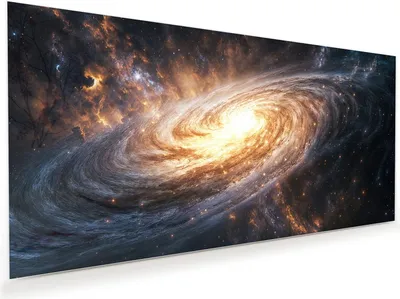 Produktbild von Glasbild 120x60cm in XXL für Wohnzimmer, Schlafzimmer Motiv Galaxie Nachthimmel