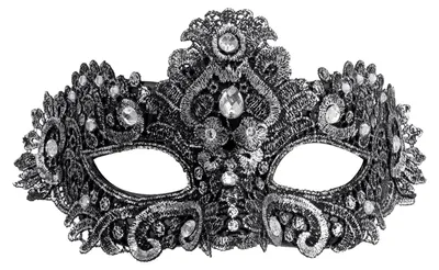 Immagine prodotto di Maschera per occhi da teatro con strass | Argento