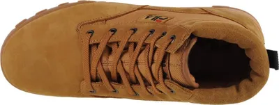 Top-down view of a brown Fila winter boot.