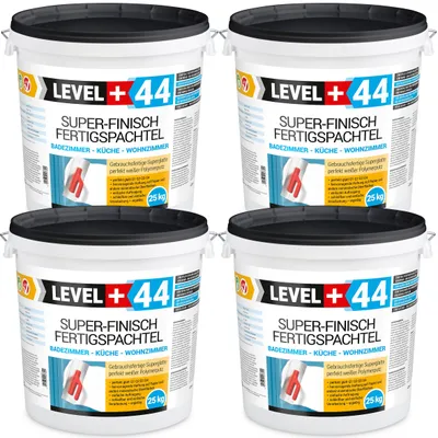 Produktbild von Super Finish Fertig Spachtelmasse 100kg Fugenspachtel Q1-Q4 Weiß Glätten Bad Küche Innenbereich RM44