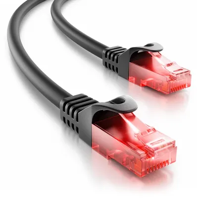 Produktbild von deleyCON 40m CAT6 Outdoor Patchkabel 250 MHz AWG 24 LDPE Mantel - Schwarz