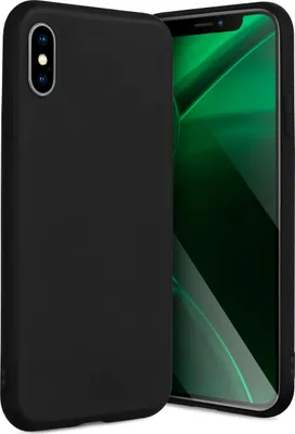 Produktbild von ONEFLOW® Slim Case kompatibel mit Apple iPhone XS Max - Hülle ultra dünn aus Silikon, Schwarz
