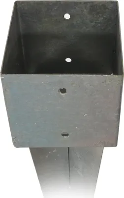 Produktbild von Wovar Einschlaghülse für 15x15 cm Pfosten, 151x151x900 mm, verzinkter Stahl, mit Wasserablauf